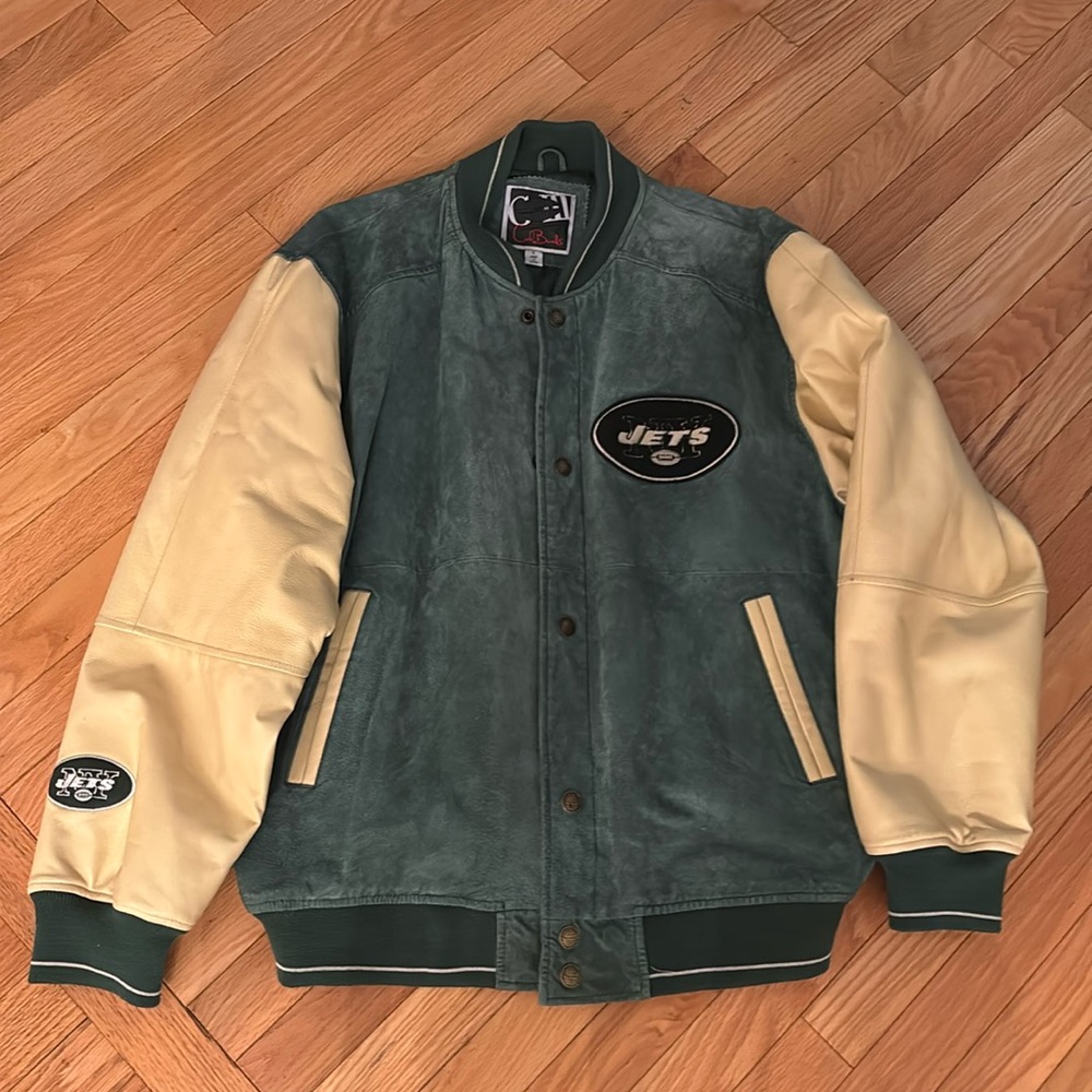 Green and Cream Varsity Jacket